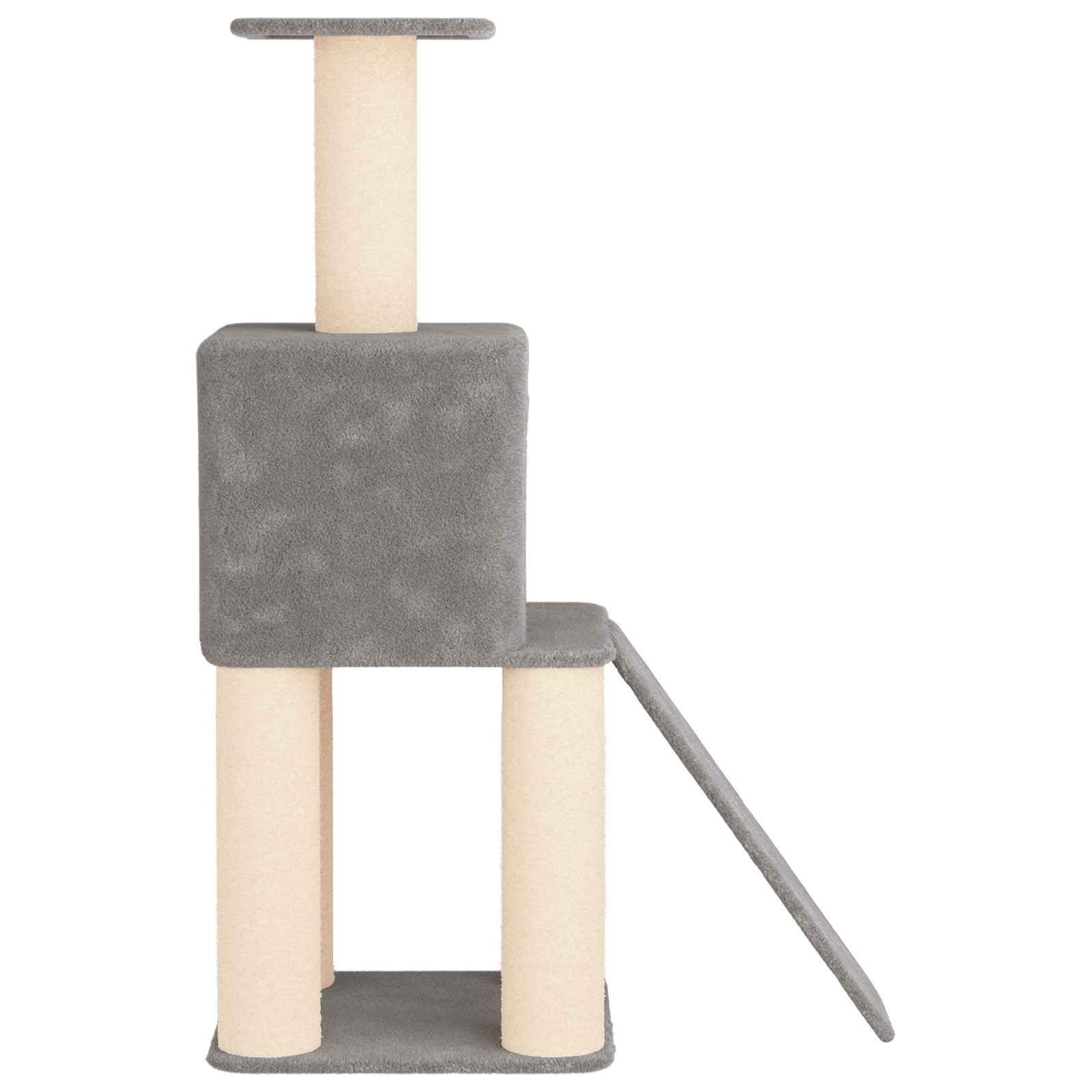Mačje drvo s sisalnim postoljima za grebanje Svjetlosiva 146 cm