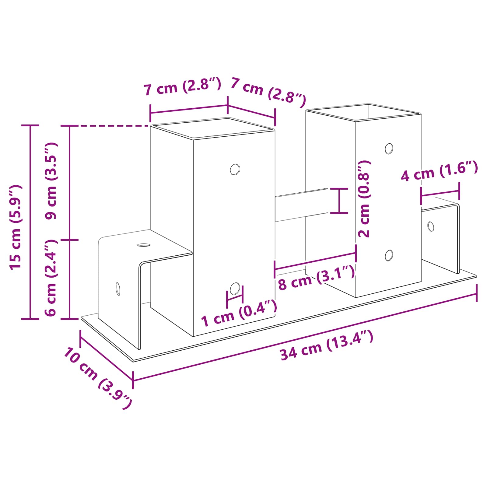 Pomoć za slaganje drva 2 pcs Antracit 34 x 10 x 15 cm Čelik