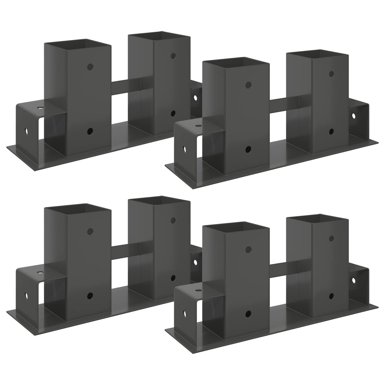 Pomoć za slaganje drva 4 pcs Antracit 34 x 10 x 15 cm Čelik