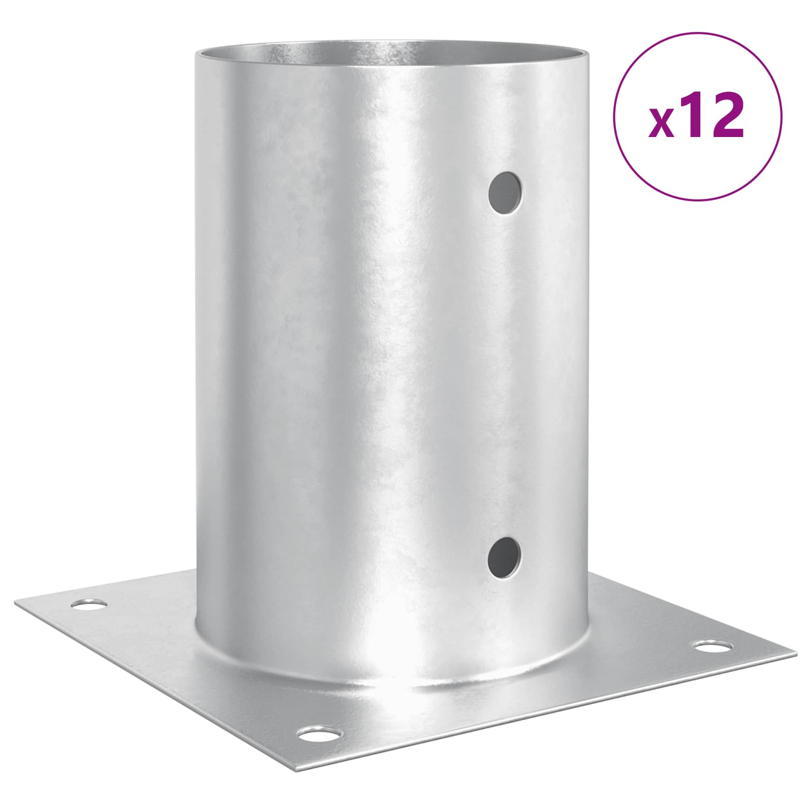 Okrugli sidrište u zemlji 12 pcs Srebrna 15 x 15 x 15 cm Metal