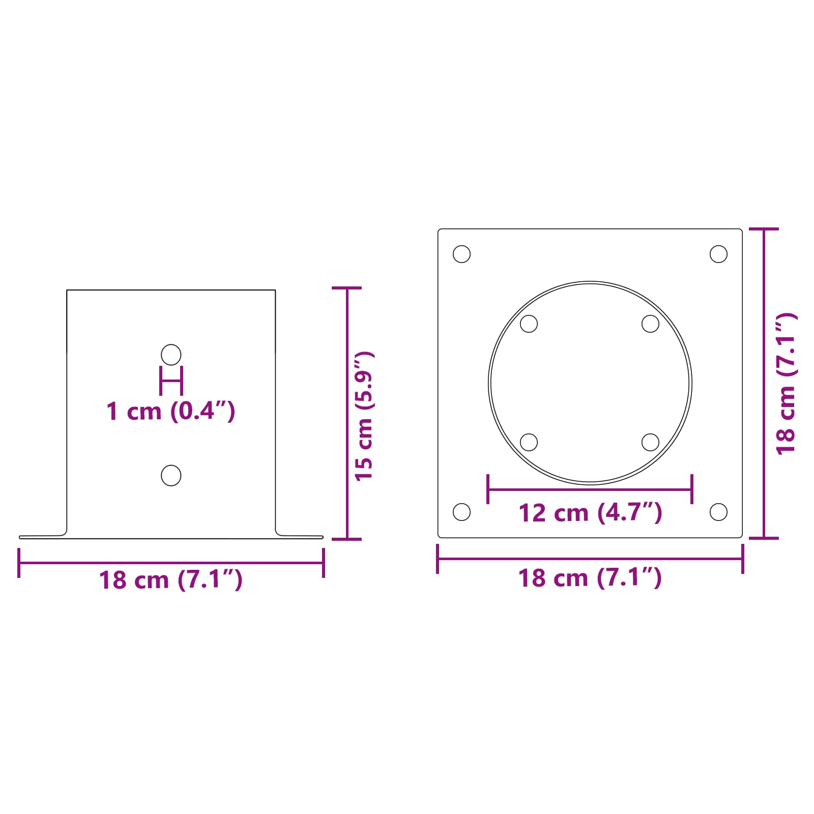 Okrugli sidrište u zemlji 12 pcs Antracit 18 x 18 x 15 cm Metal