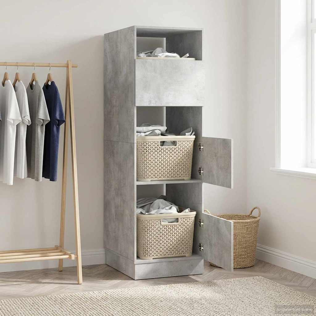 Ormar za pranje rublja Beton 50 x 68 x 162 cm Konstruirano drvo