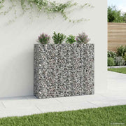 Gabionski uzdignuti krevet 2 pcs Srebrno 170 x 50 x 150 cm