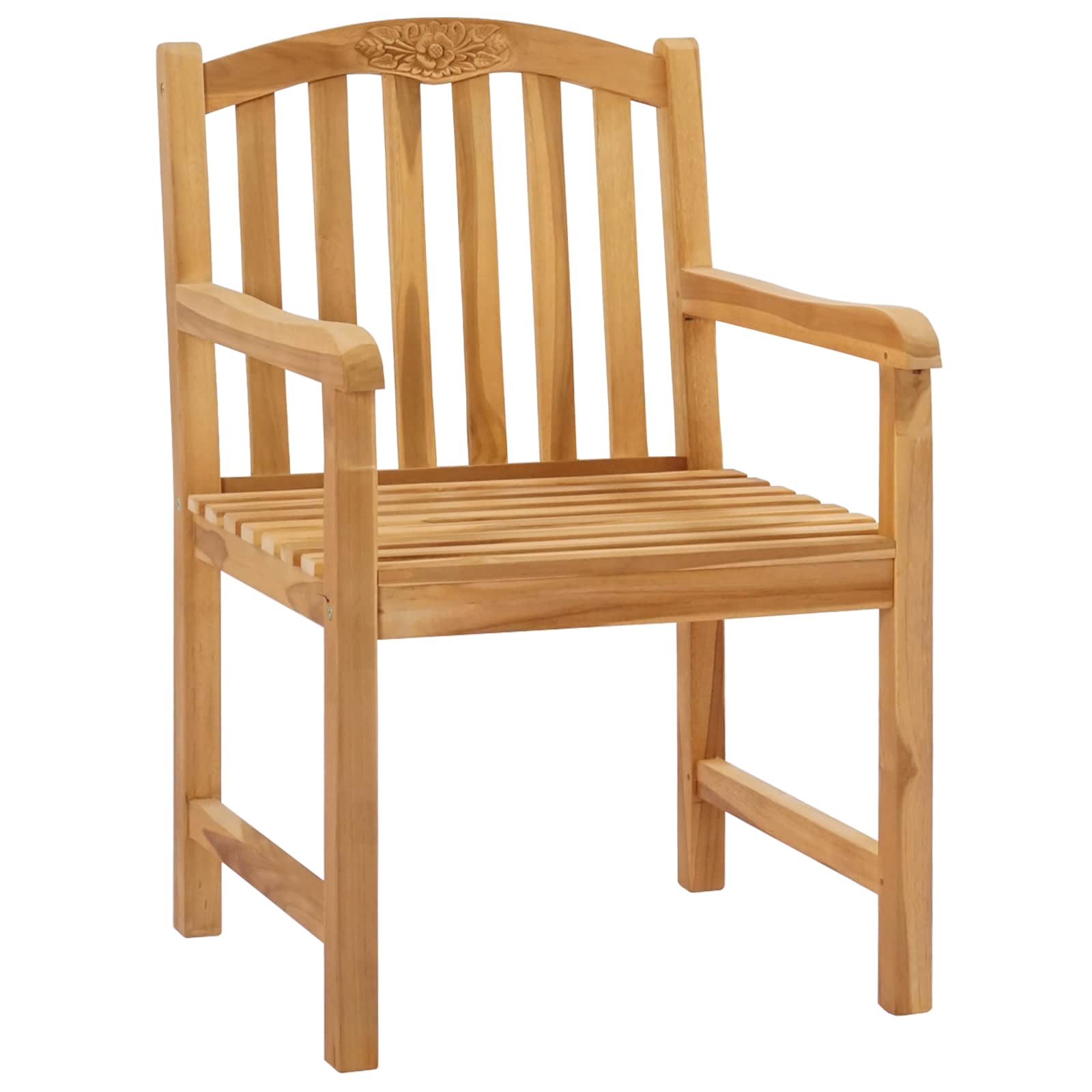 Ručna rezbarena stolica ruža 2 pcs Prirodna 58 x 60 x 90 cm