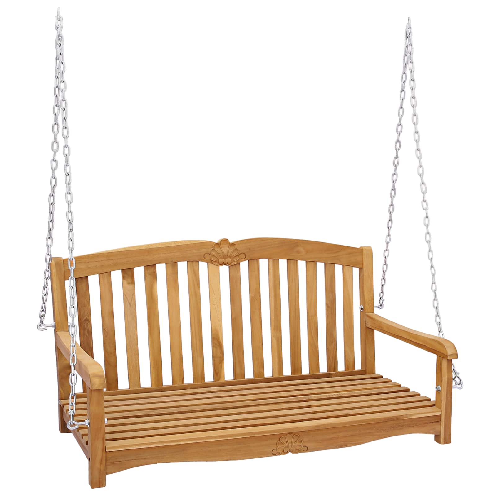 Ljuljačka Prirodna 114 x 60 x 60,5 cm Čvrsto teak drvo