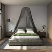 Mreža za komarce za krevet 3 pcs 156 mesh Crna ⌀56 x 220 cm