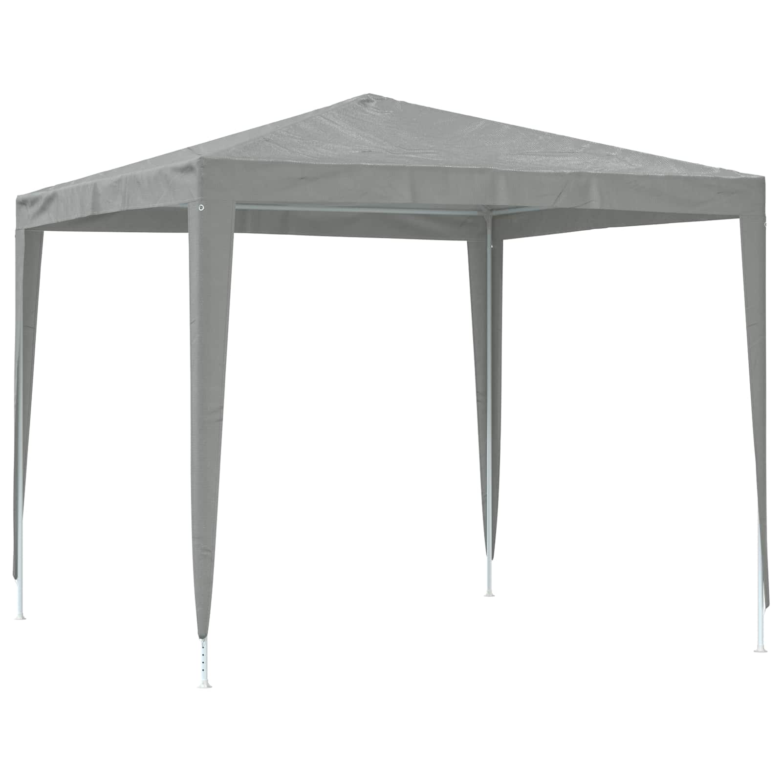 Šator za zabave 250 x 250 x 240 cm Svjetlosiva PE i čelik