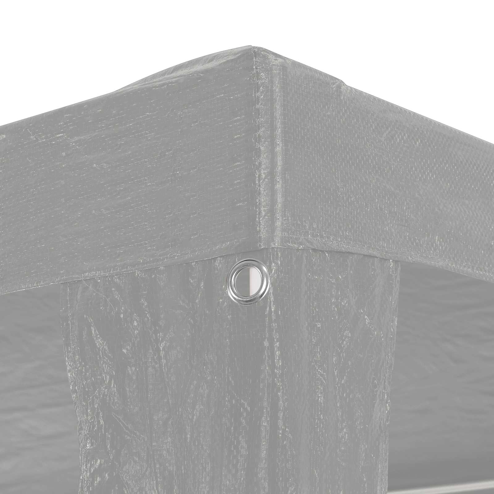 Šator za zabave Svijetlo siva 300 x 300 x 255 cm PE i čelik
