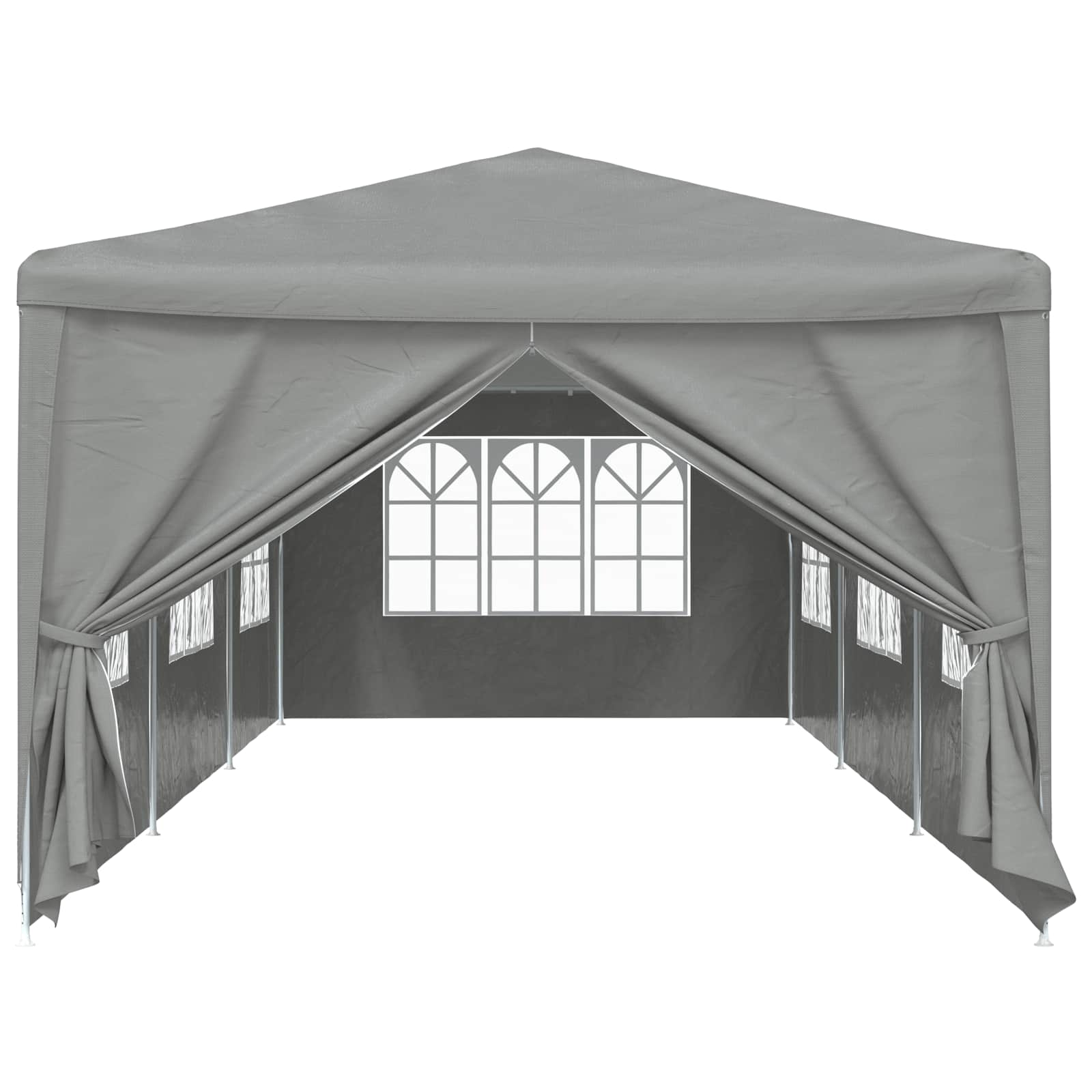 Šator za zabave 900 x 300 x 255 cm Svjetlosiva PE i čelik