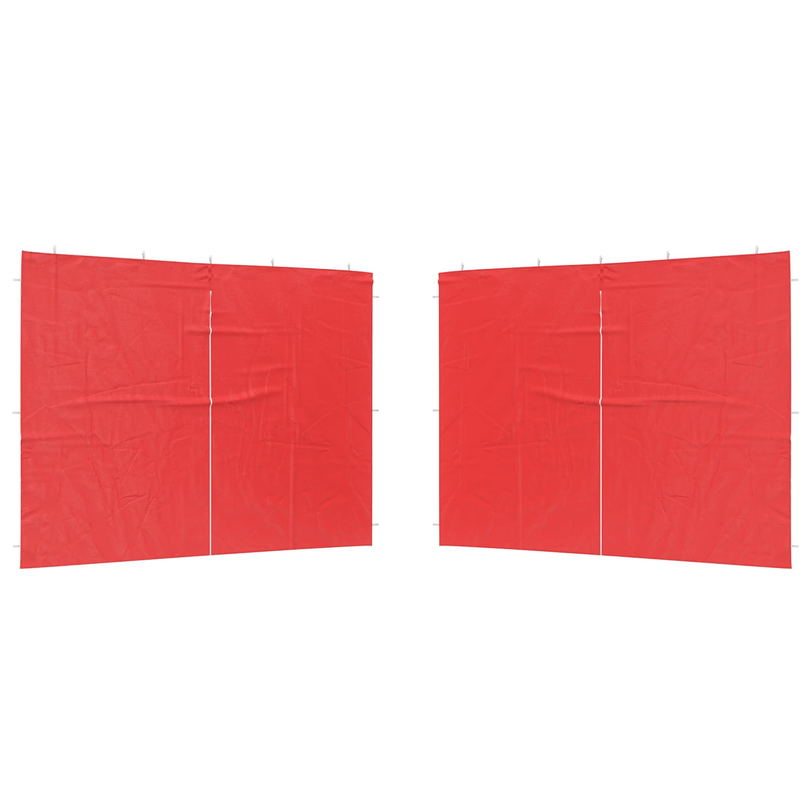 Zid šatora za zabavu 2 pcs Crvena 300 x 195 cm PE i čelik