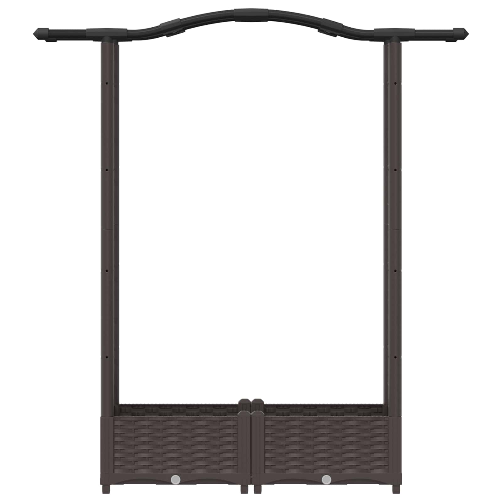 Povišeni krevet s mrežom i krovom Smeđa 124 x 40 x 125 cm PP