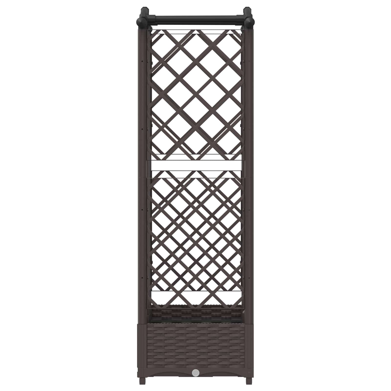 Povišeni krevet s mrežom i krovom Smeđa 124 x 40 x 126 cm PP