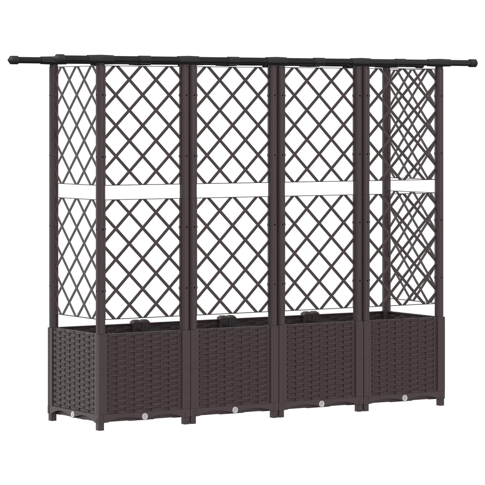 Povišeni krevet s mrežom i krovom Smeđa 202 x 40 x 138 cm PP