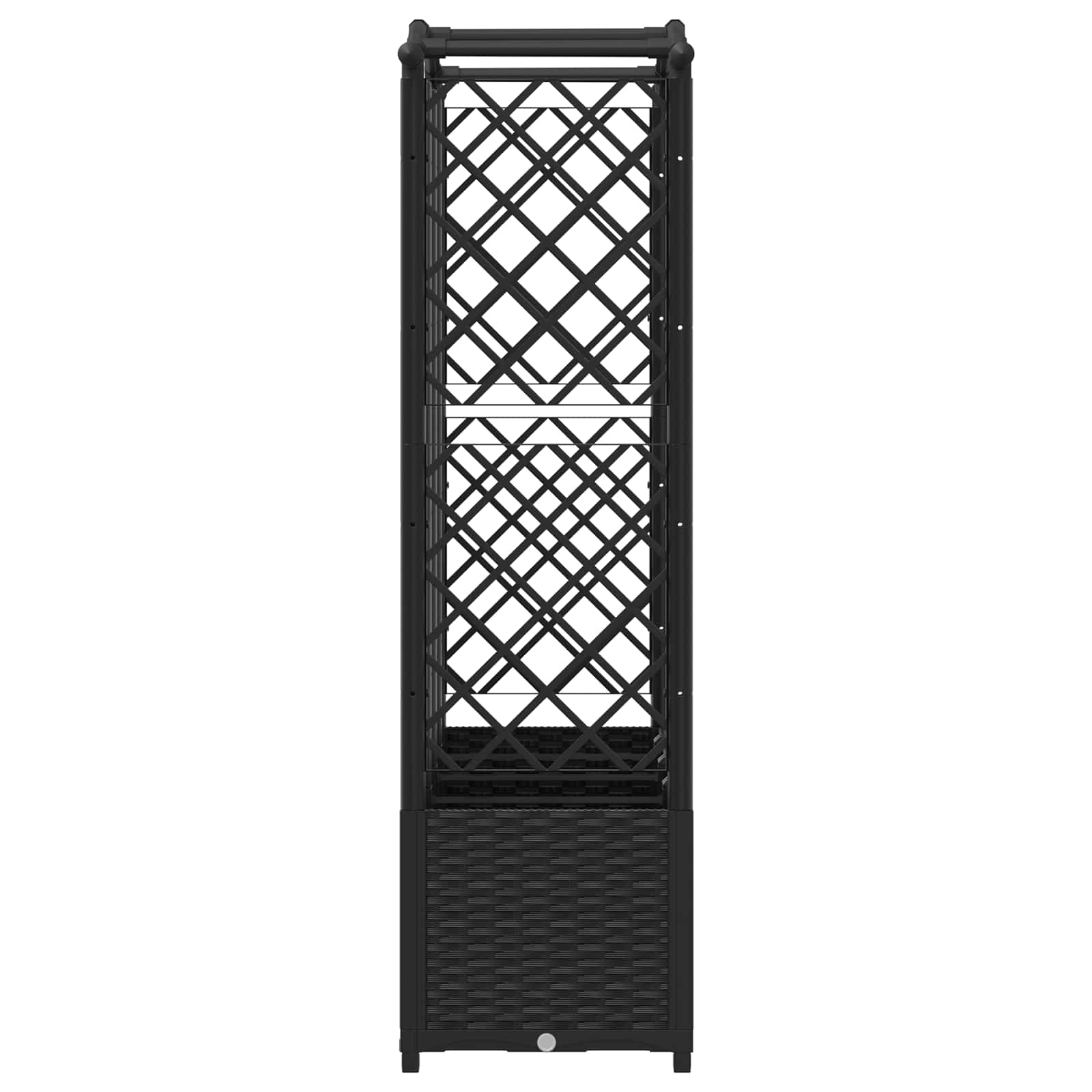 Povišeni krevet s mrežom i krovom Crna 204 x 40 x 141 cm PP