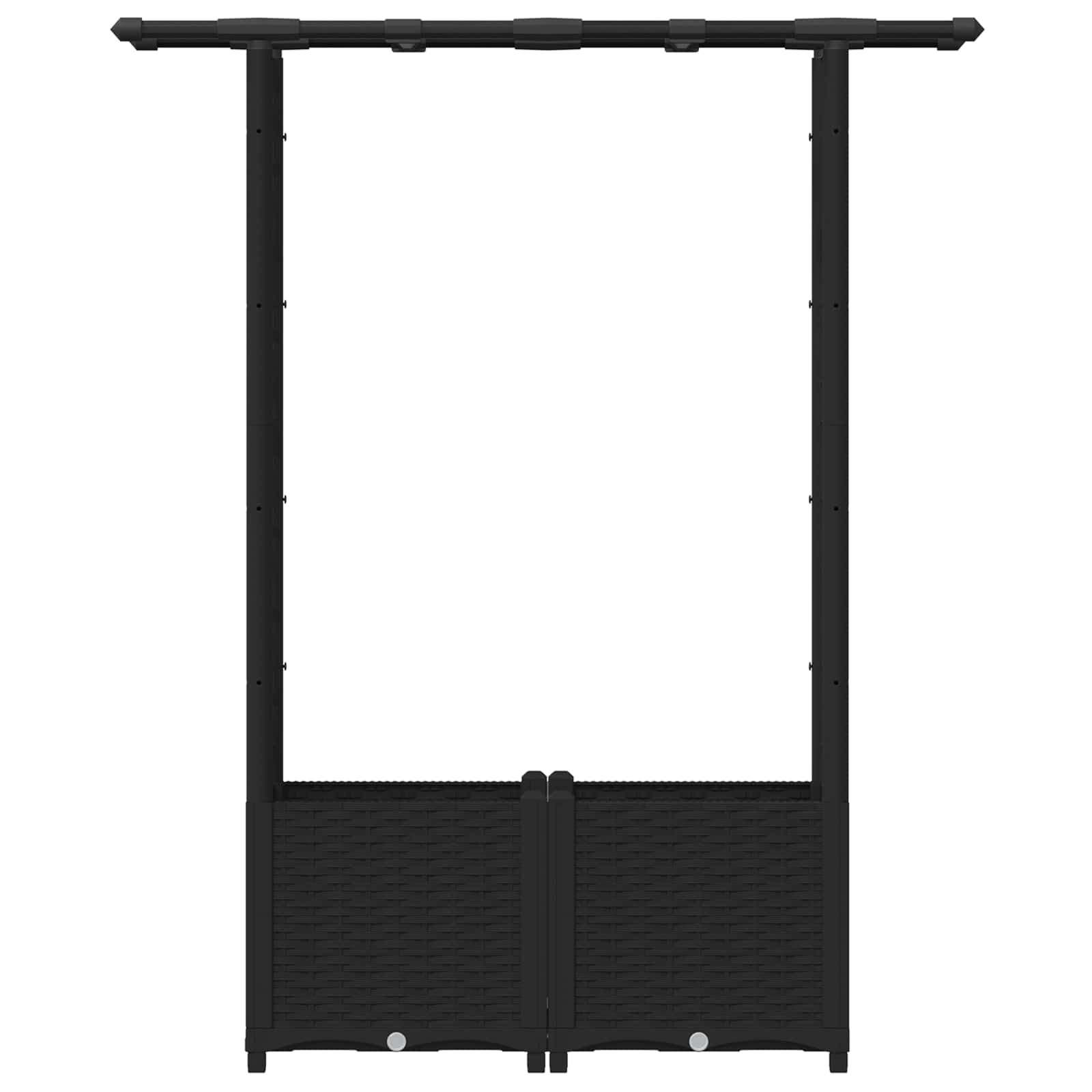 Povišeni krevet s mrežom i krovom Crna 124,5 x 40 x 138 cm PP