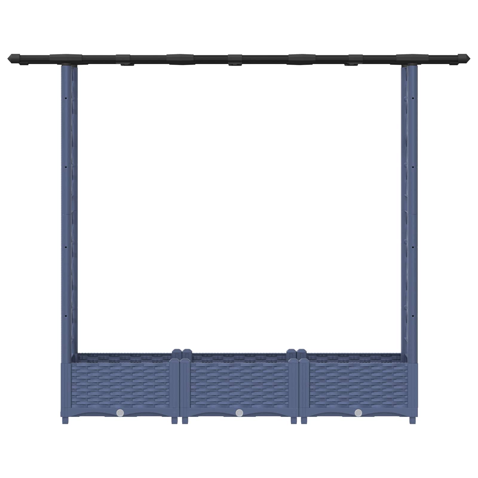 Povišeni krevet s mrežom i krovom Siva 164 x 40 x 121 cm PP