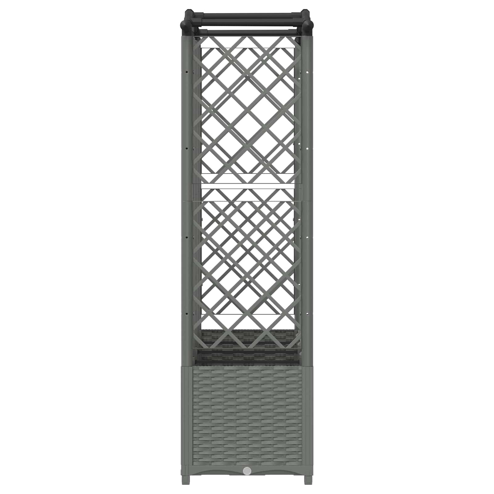 Povišeni krevet s mrežom i krovom Svjetlosiva 204 x 40 x 138 cm
