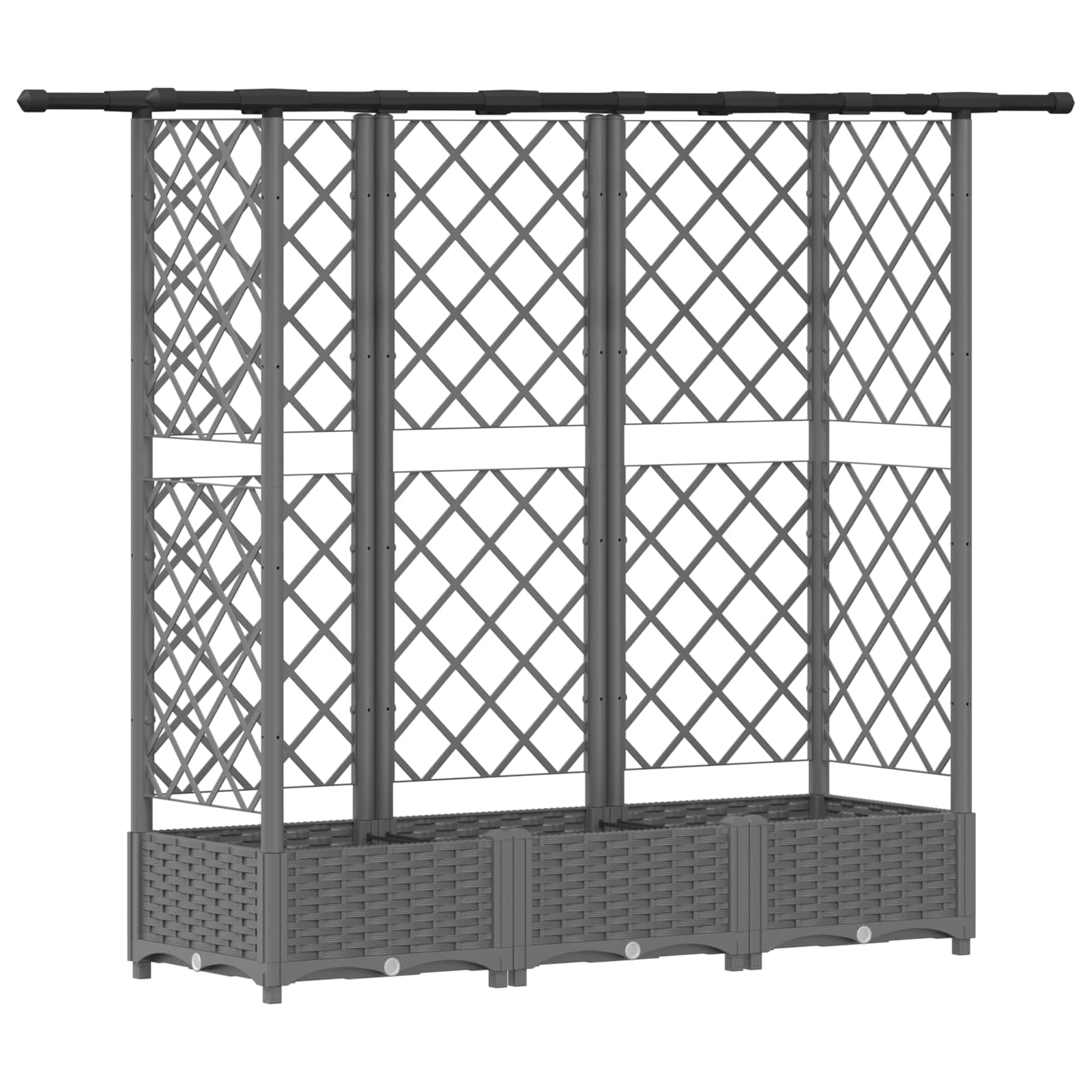 Povišeni krevet s mrežom i krovom Svjetlosiva 164 x 40 x 121 cm