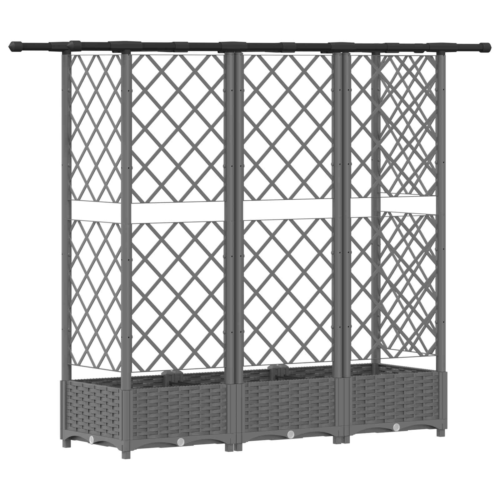 Povišeni krevet s mrežom i krovom Svjetlosiva 164 x 40 x 121 cm