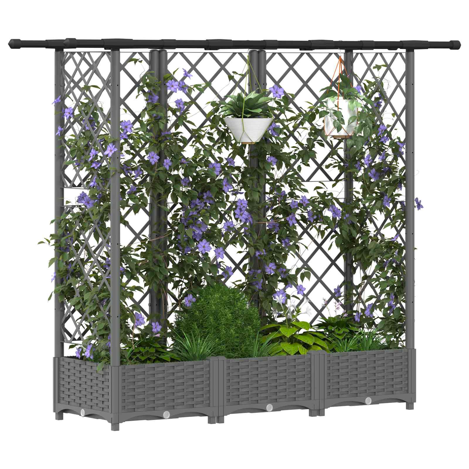 Povišeni krevet s mrežom i krovom Svjetlosiva 164 x 40 x 121 cm