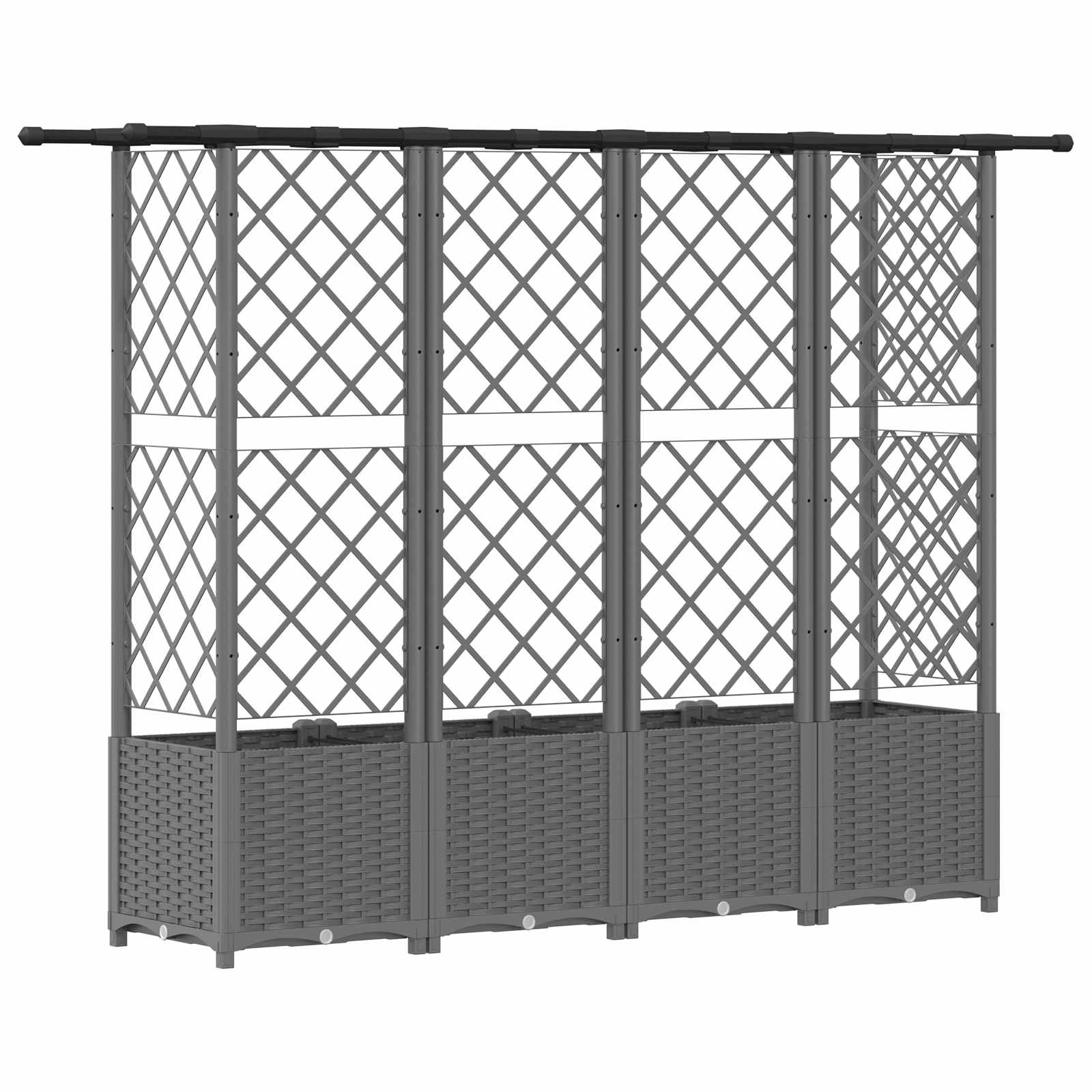 Povišeni krevet s mrežom i krovom Svjetlosiva 202 x 40 x 136 cm