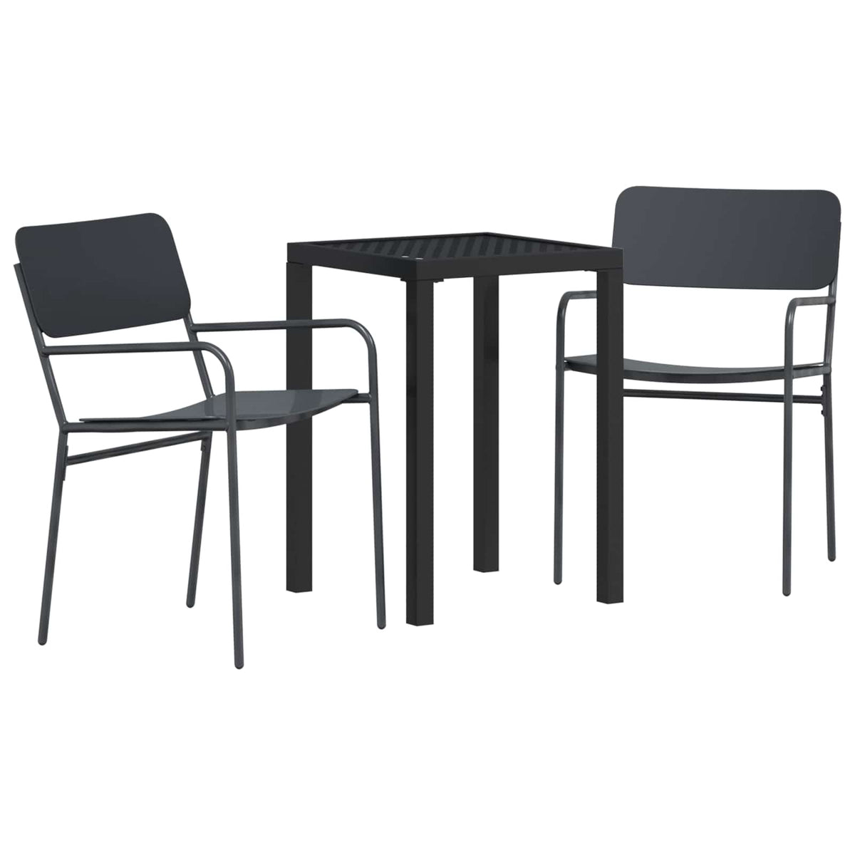 Set vanjskog namještaja 3 kom. Antracit Čelik