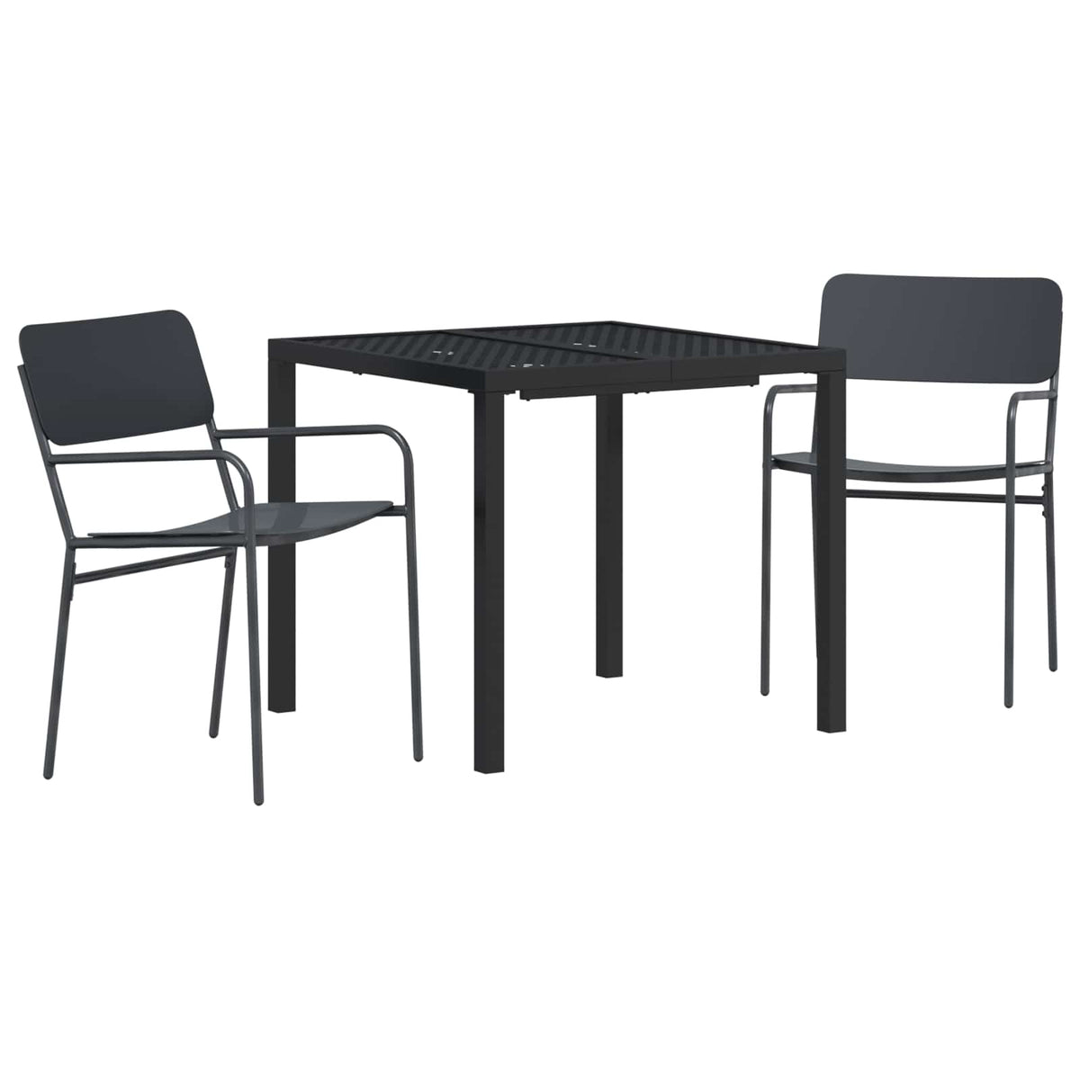 Set vanjskog namještaja 3 kom. Antracit Čelik