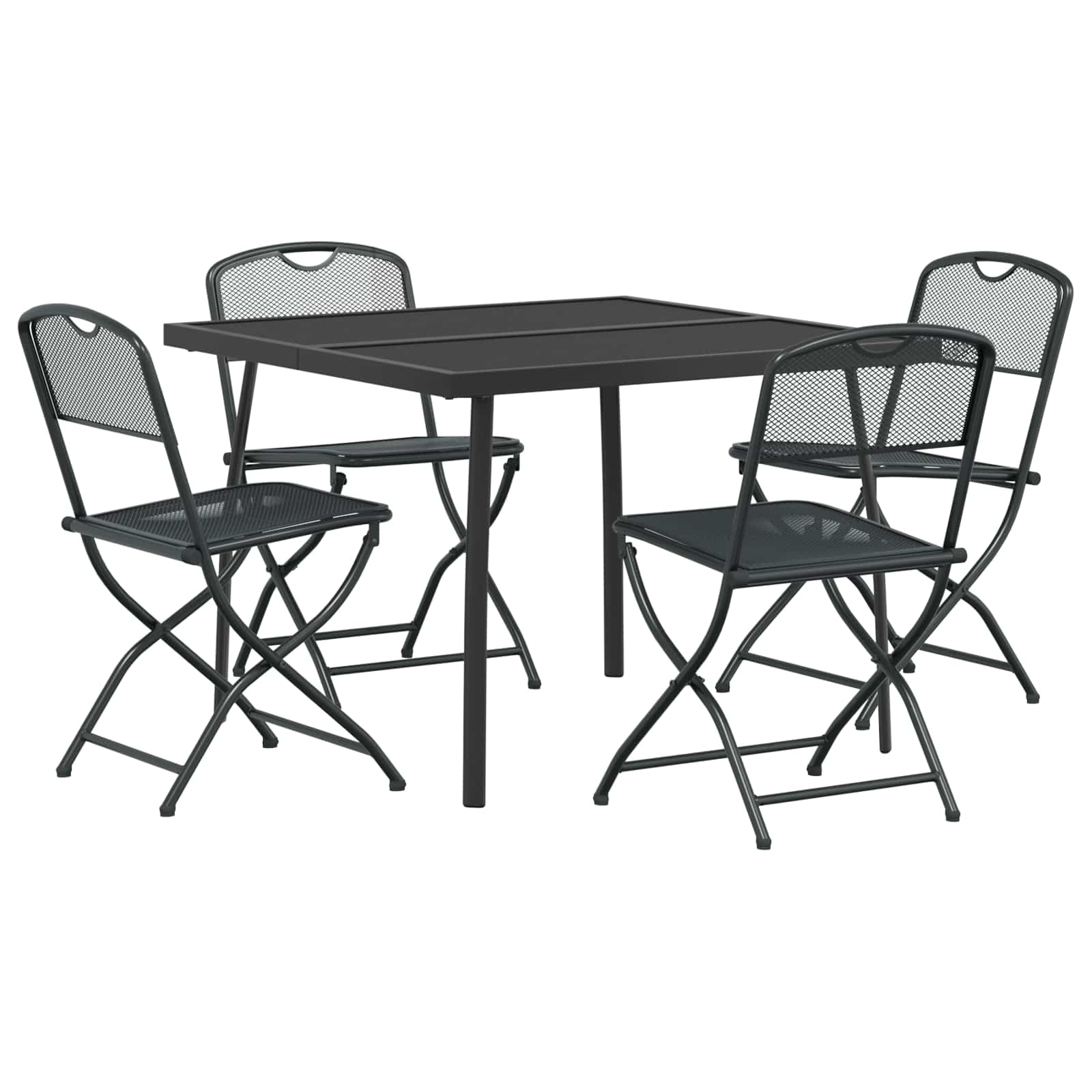 Set vanjskog namještaja 5 pcs Antracit Željezo i čelik