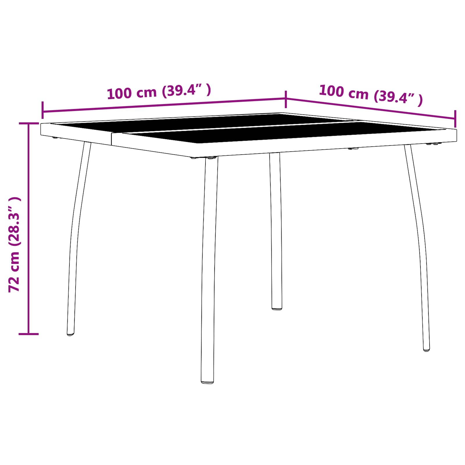 Set vanjskog namještaja 5 pcs Antracit Željezo i čelik