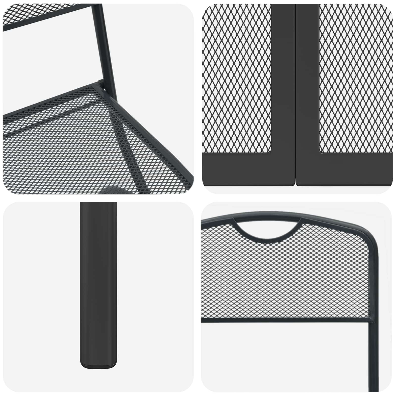 Set vanjskog namještaja 5 pcs Antracit Željezo i čelik
