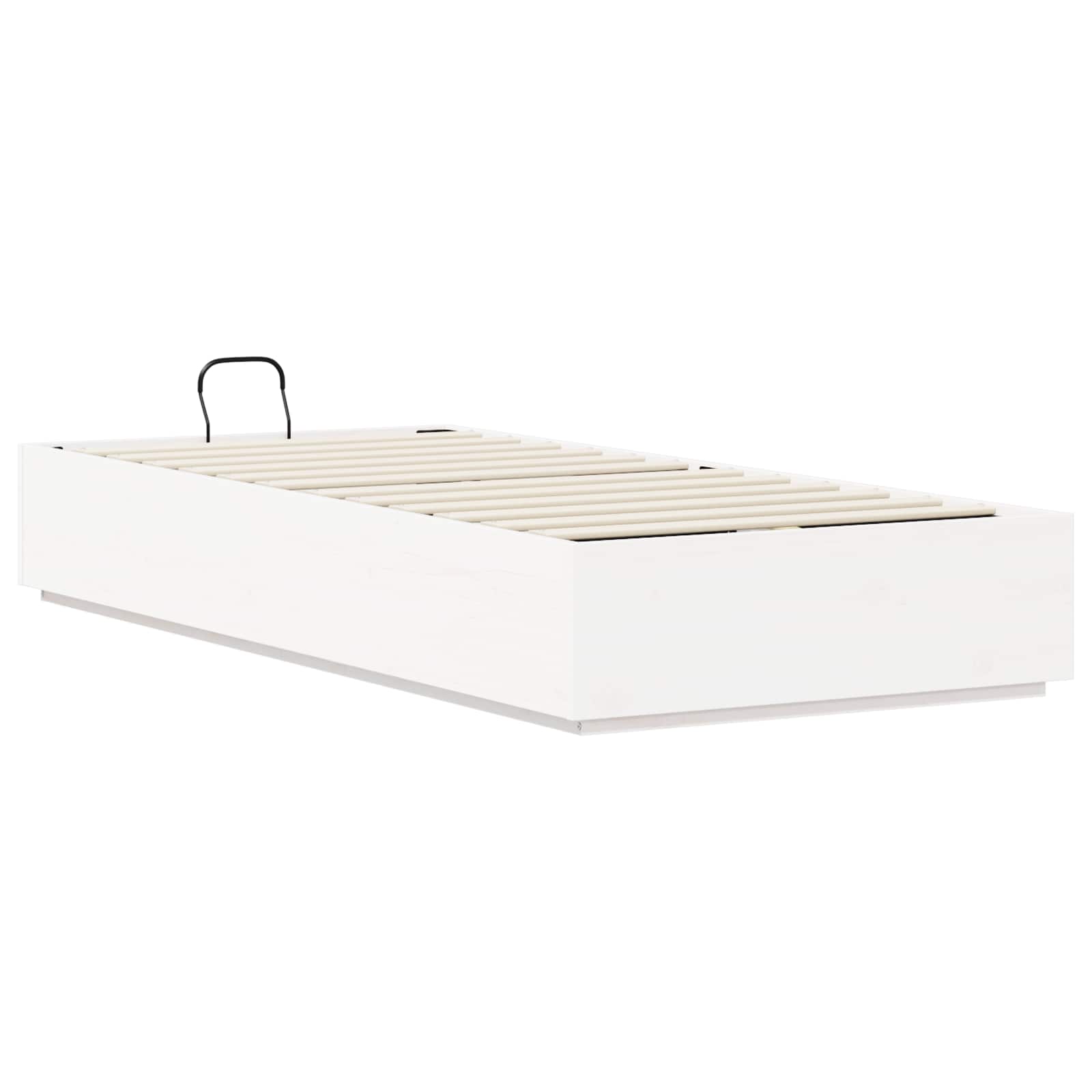 Otomanski krevet s pohranom Bijeli 80 x 200 cm Masivna borovina