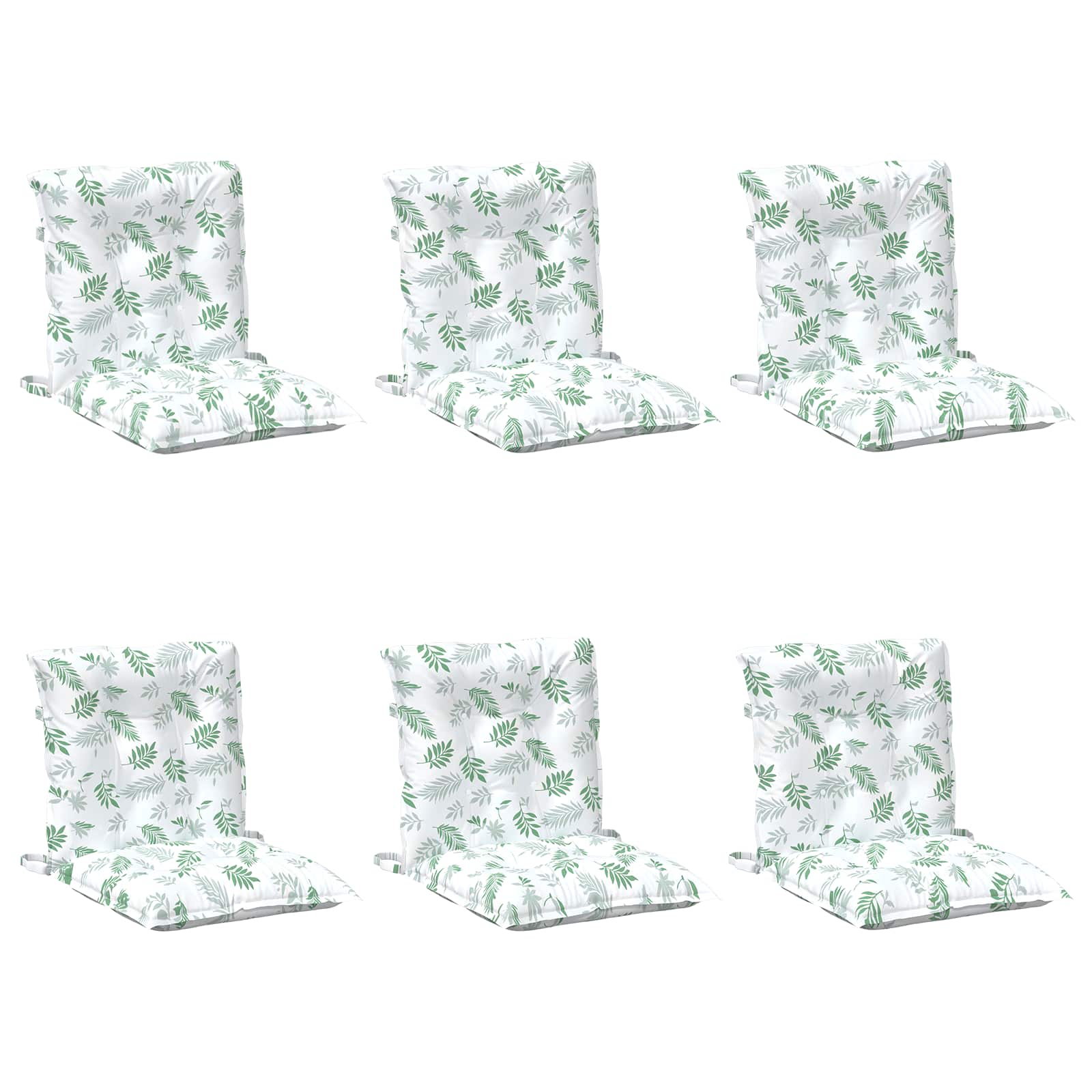 Jastučić za van 6 pcs Bijela 100 x 50 x 7 cm Tkanina