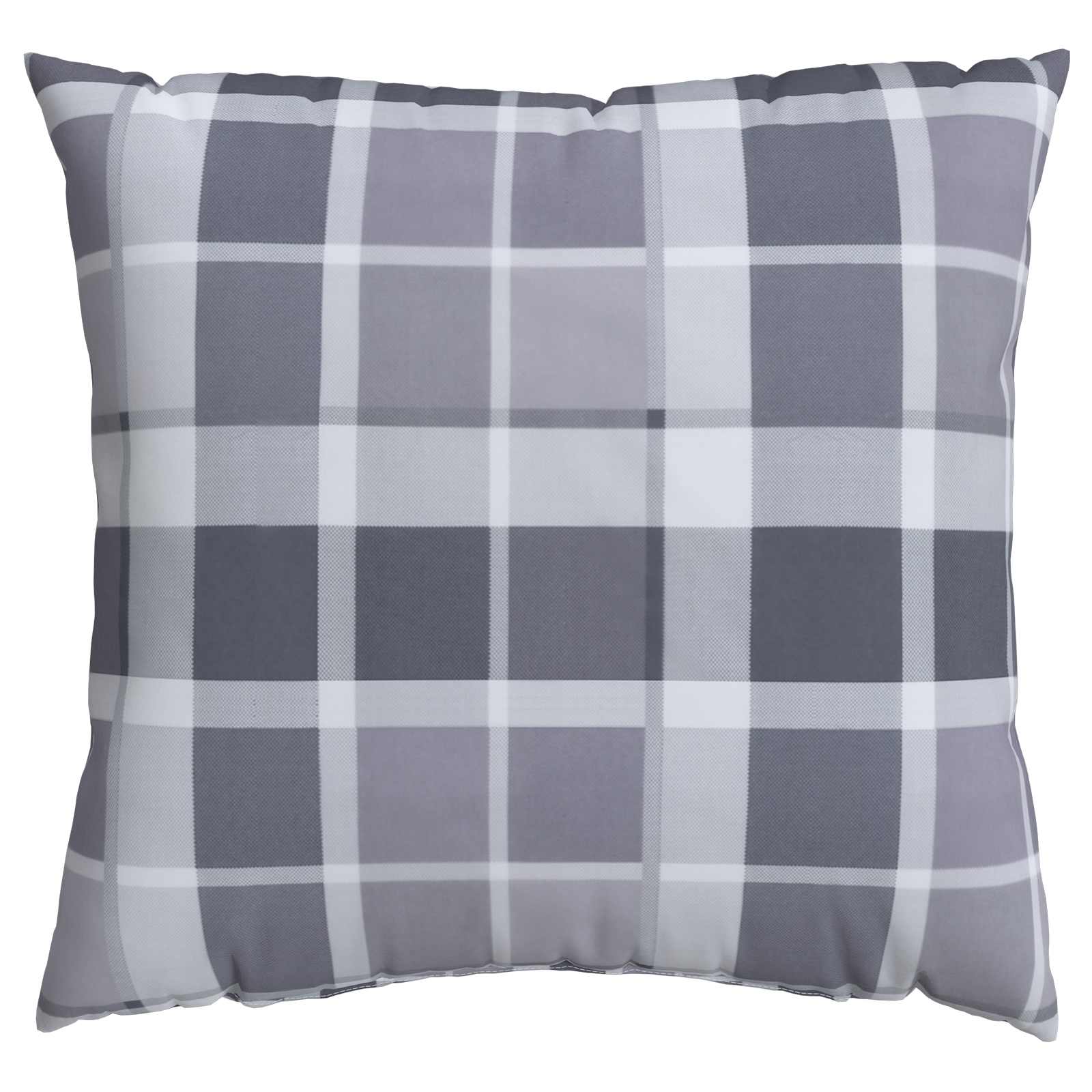 Jastučić za van Kockasto 4 pcs Sivi karirani 50 x 50 cm Tkanina