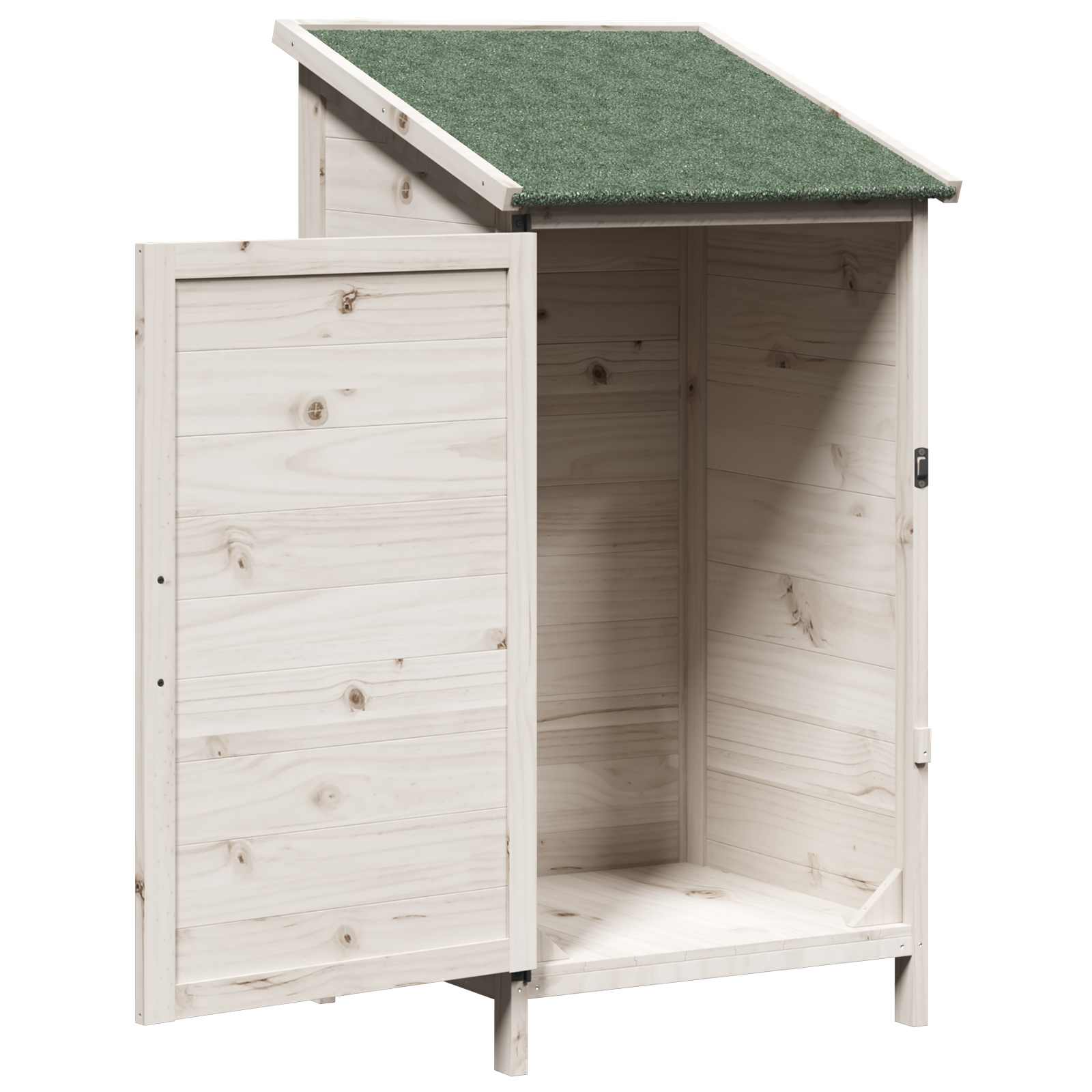 Vrtna Šupa s krovom Bijela 59 x 56 x 113,5 cm Čvrsto drvo jele