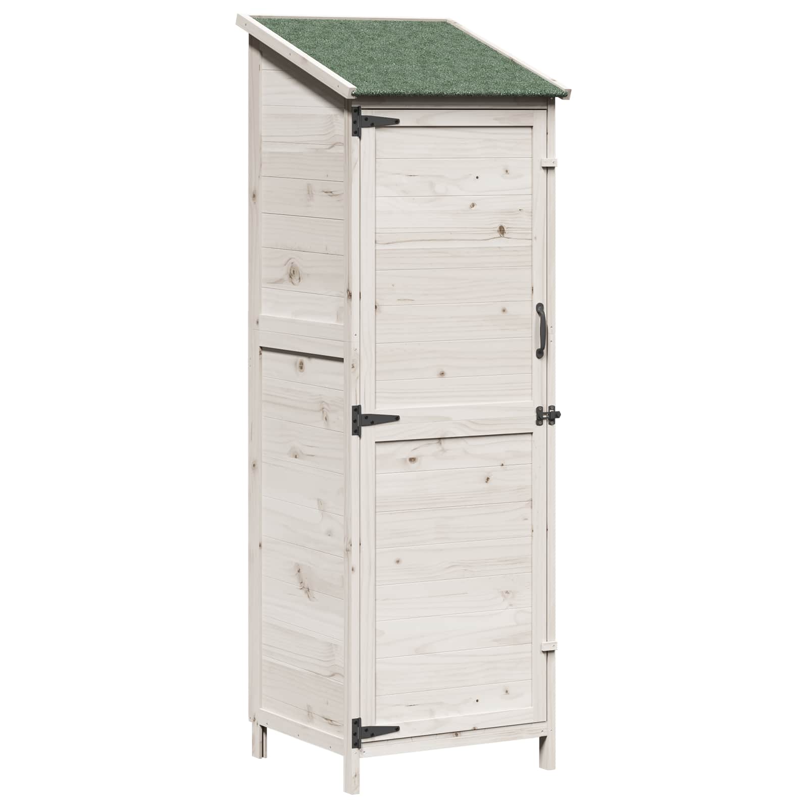 Vrtna Šupa Bijela 59,5 x 56 x 176,5 cm Čvrsto drvo jele