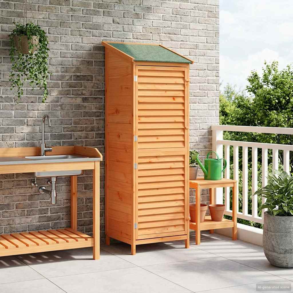 Vrtna Šupa Smeđa 59 x 56 x 176 cm Čvrsto drvo jele