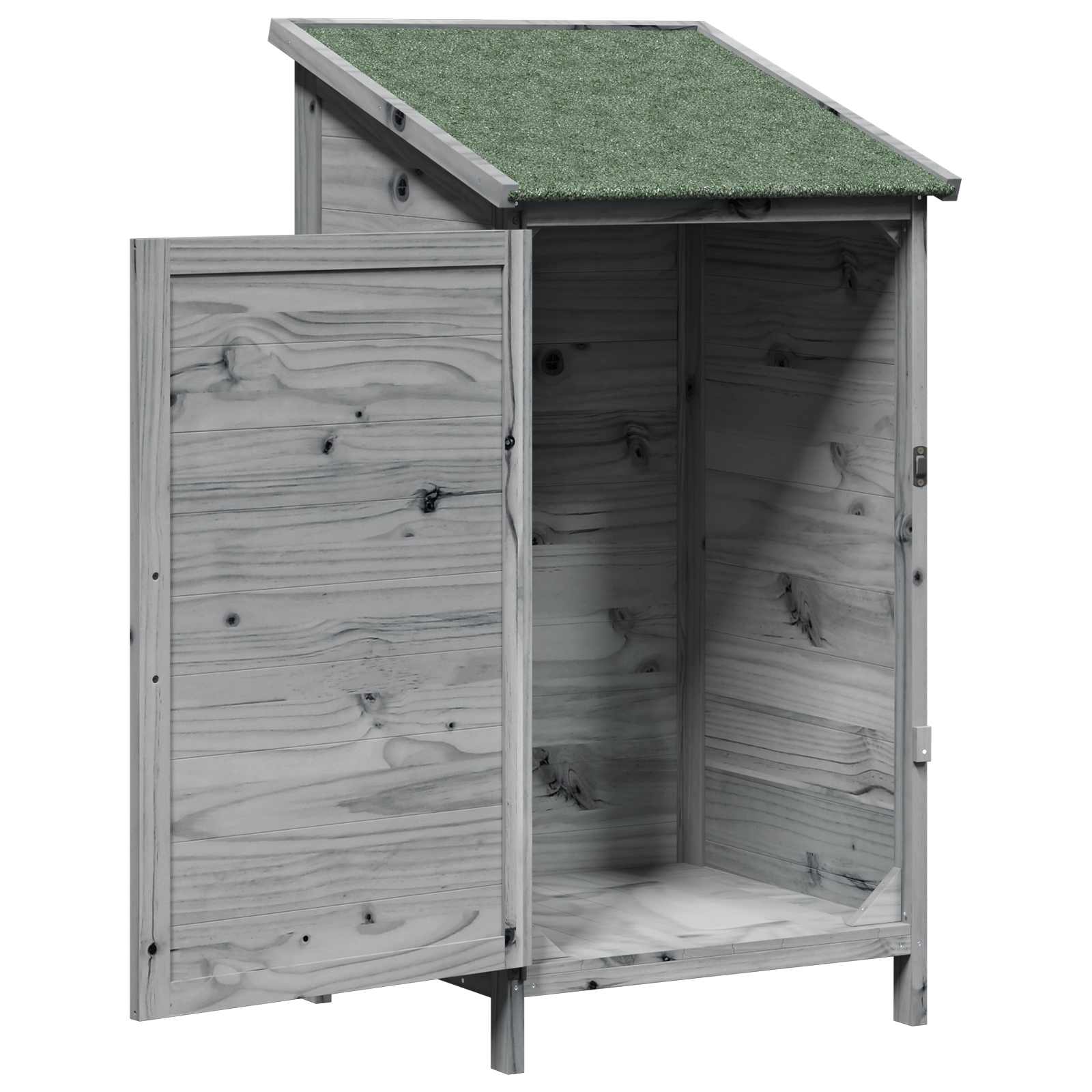 Vrtna Šupa s krovom Siva 59,5 x 56 x 113,5 cm Čvrsto drvo jele