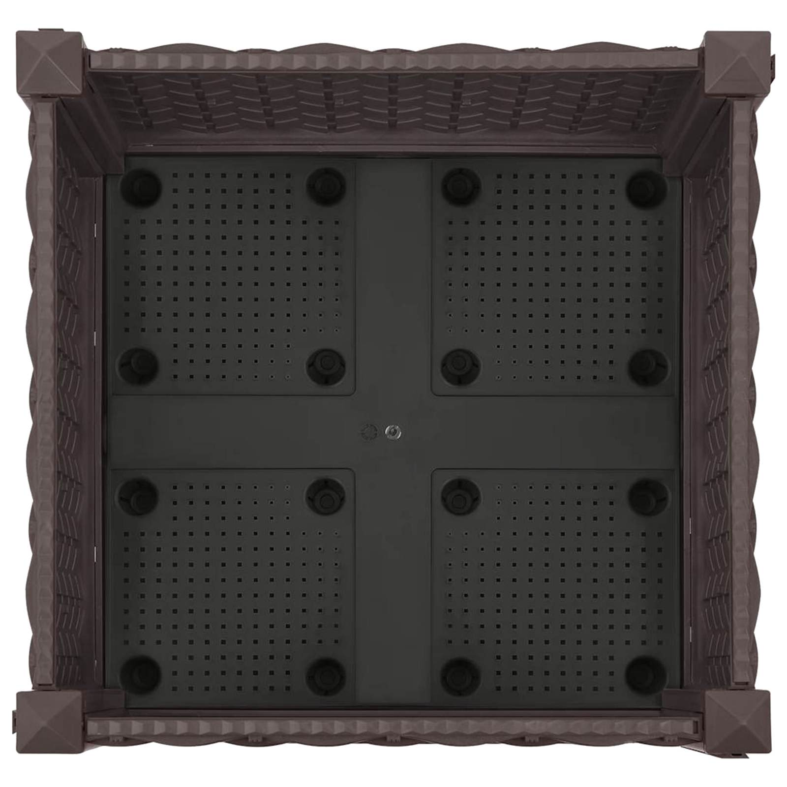 Vrtni saksija s kotačima Smeđa 40 x 40 x 29 cm PP