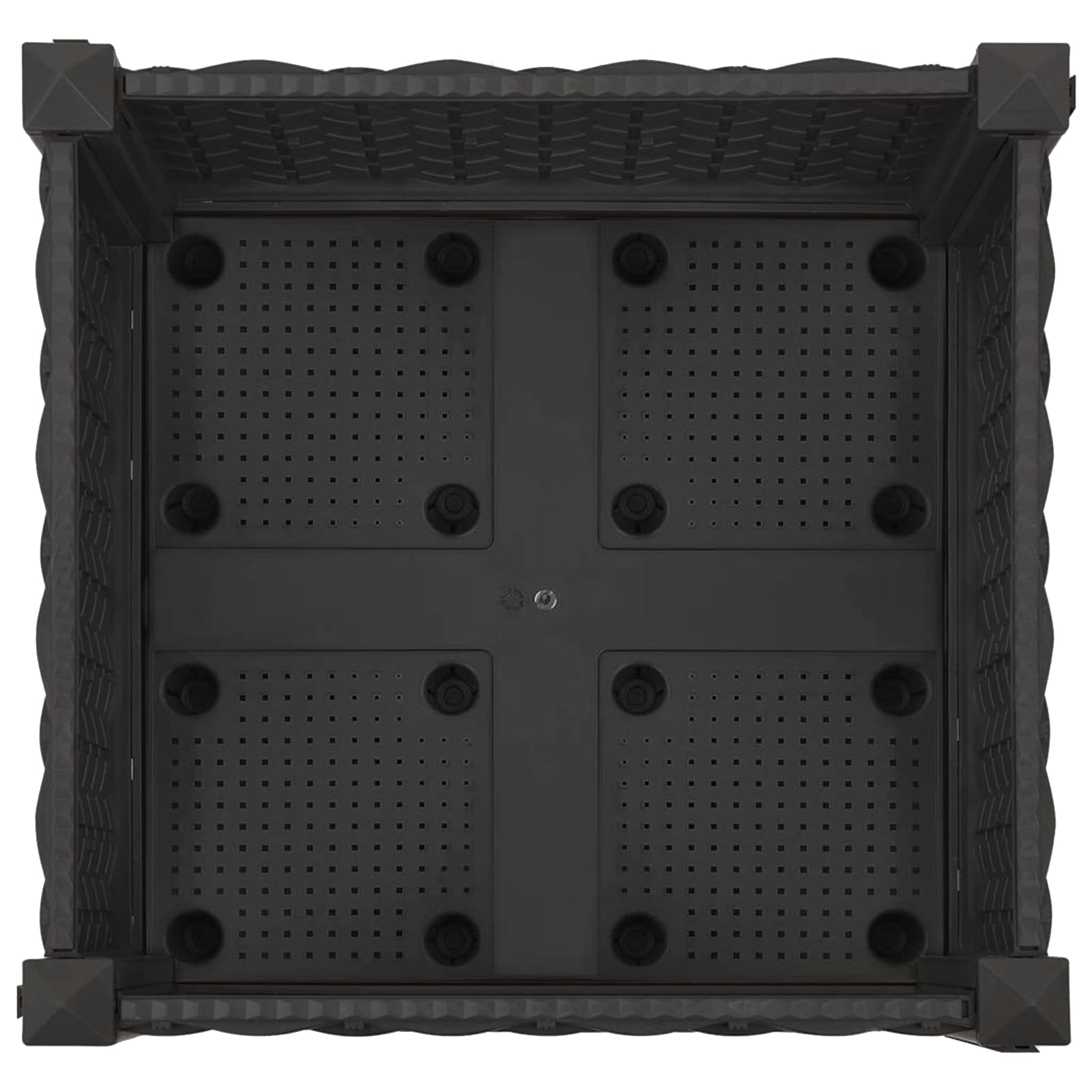 Vrtni saksija s kotačima Crna 40 x 40 x 29 cm PP