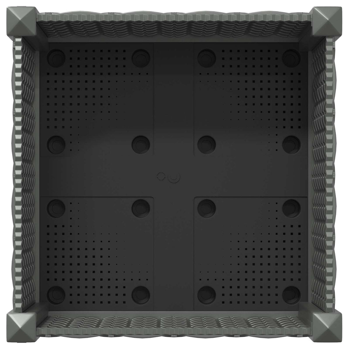 Vrtni saksija s kotačima Svjetlosiva 40 x 40 x 33 cm PP