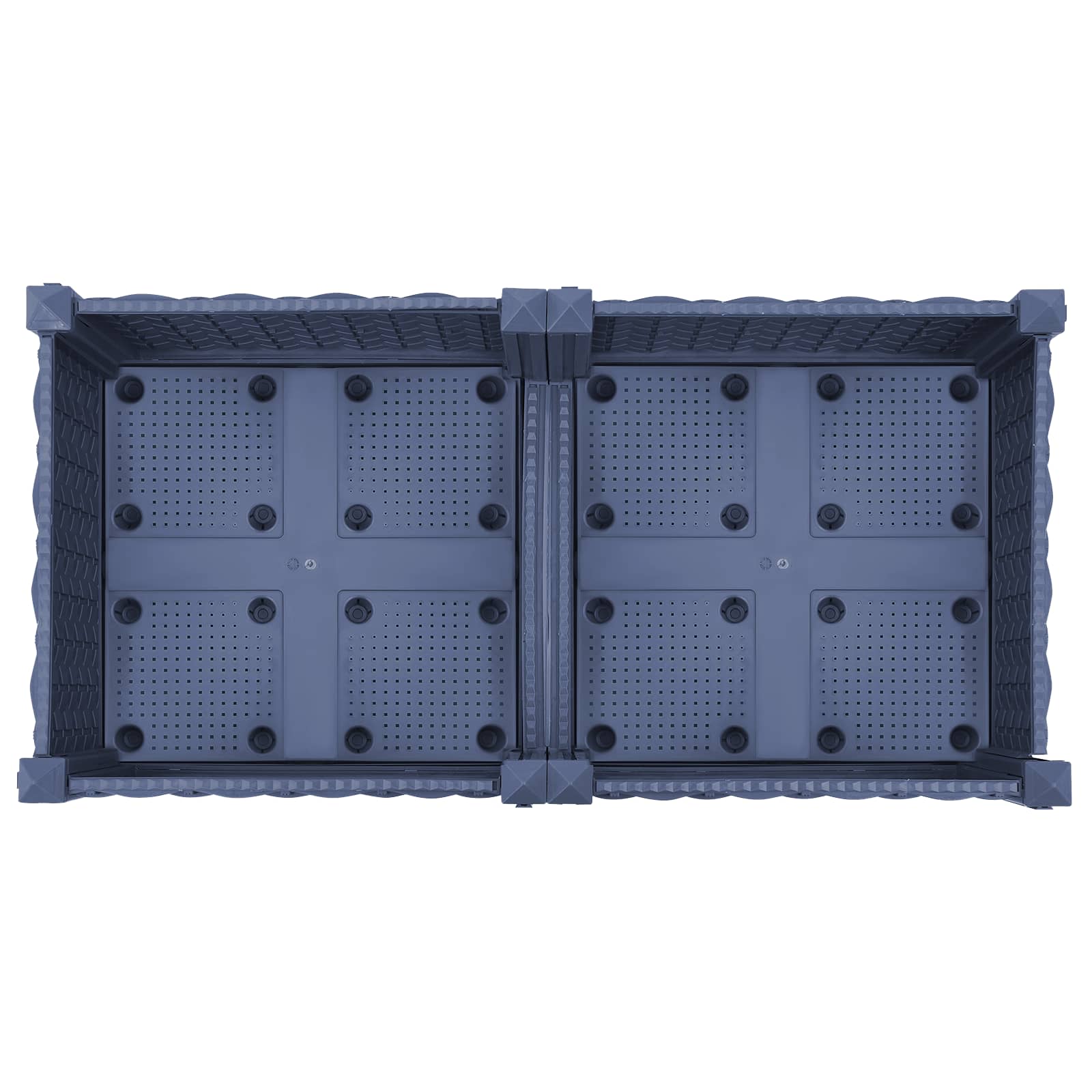 Vrtni saksija s kotačima Plavo Sivo 80 x 40 x 33 cm PP