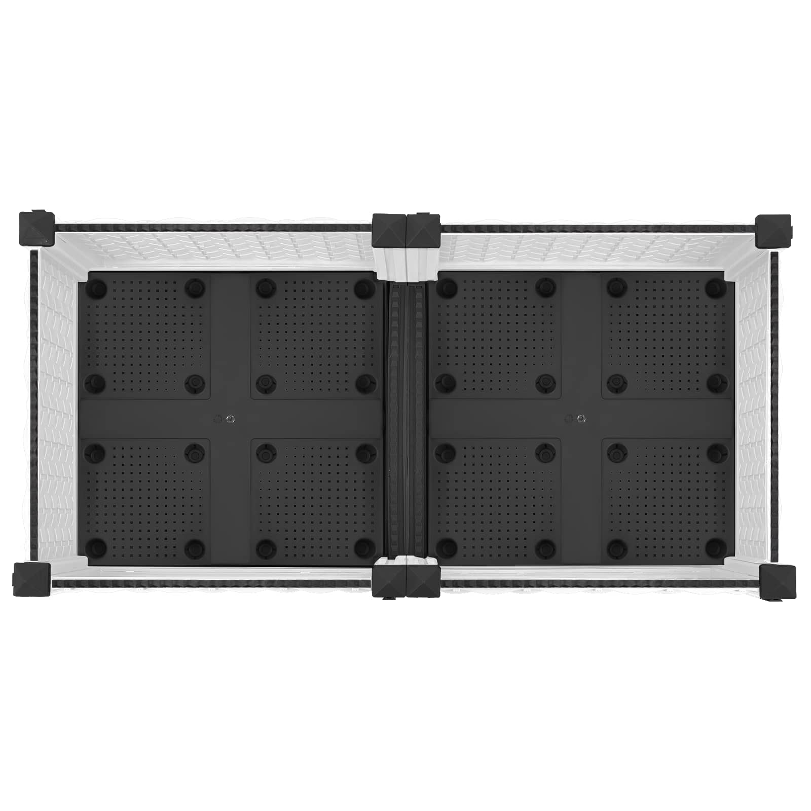 Vrtni saksija s kotačima Bijela 80 x 40 x 33 cm PP