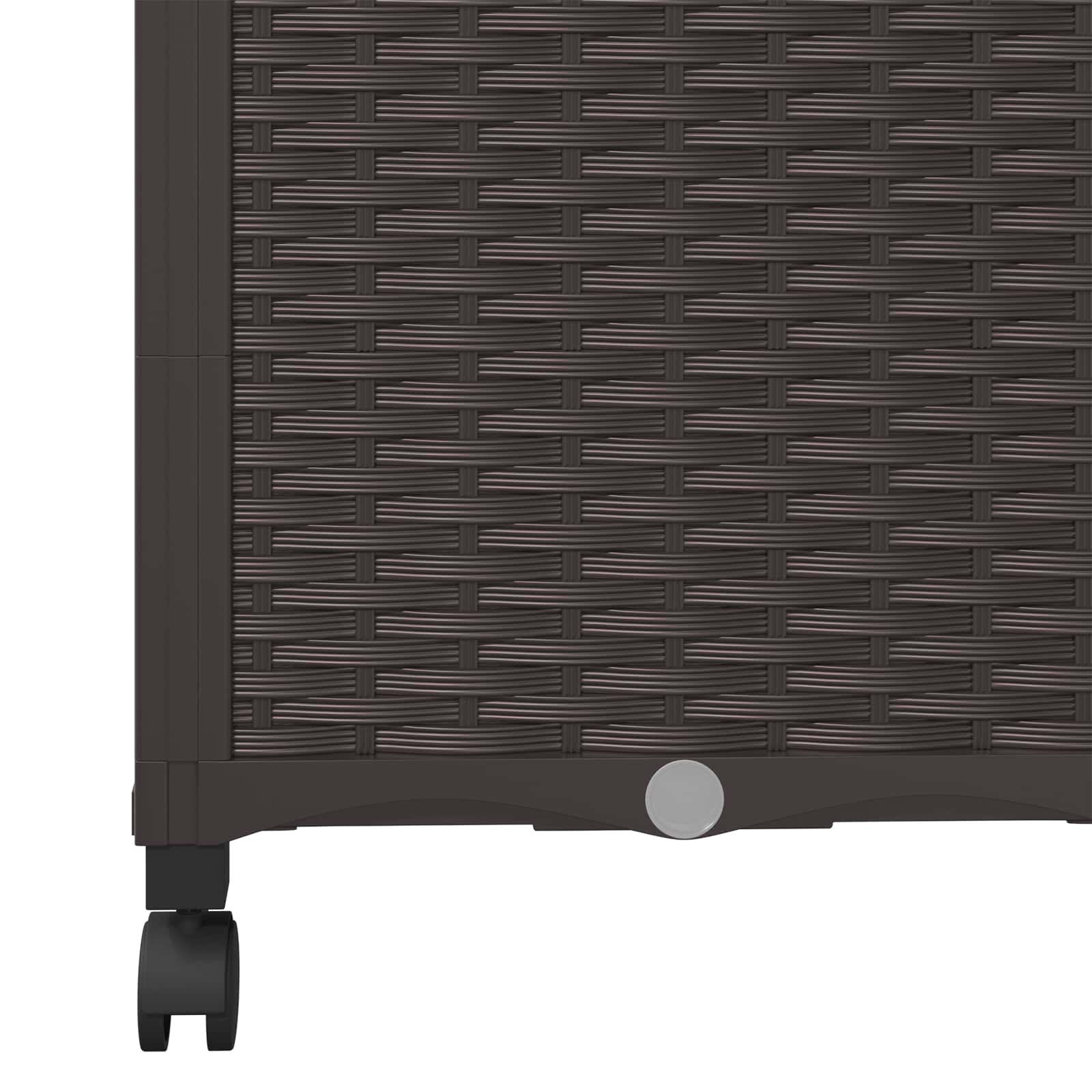 Vrtni saksija s rešetkom i kotačima Smeđa 80 x 40 x 146 cm PP