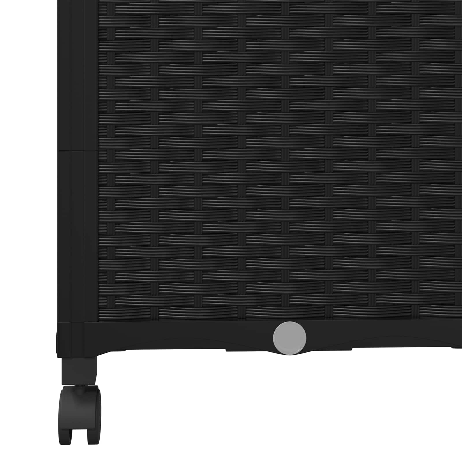 Vrtni saksija s rešetkom i kotačima Crna 80 x 40 x 146 cm PP