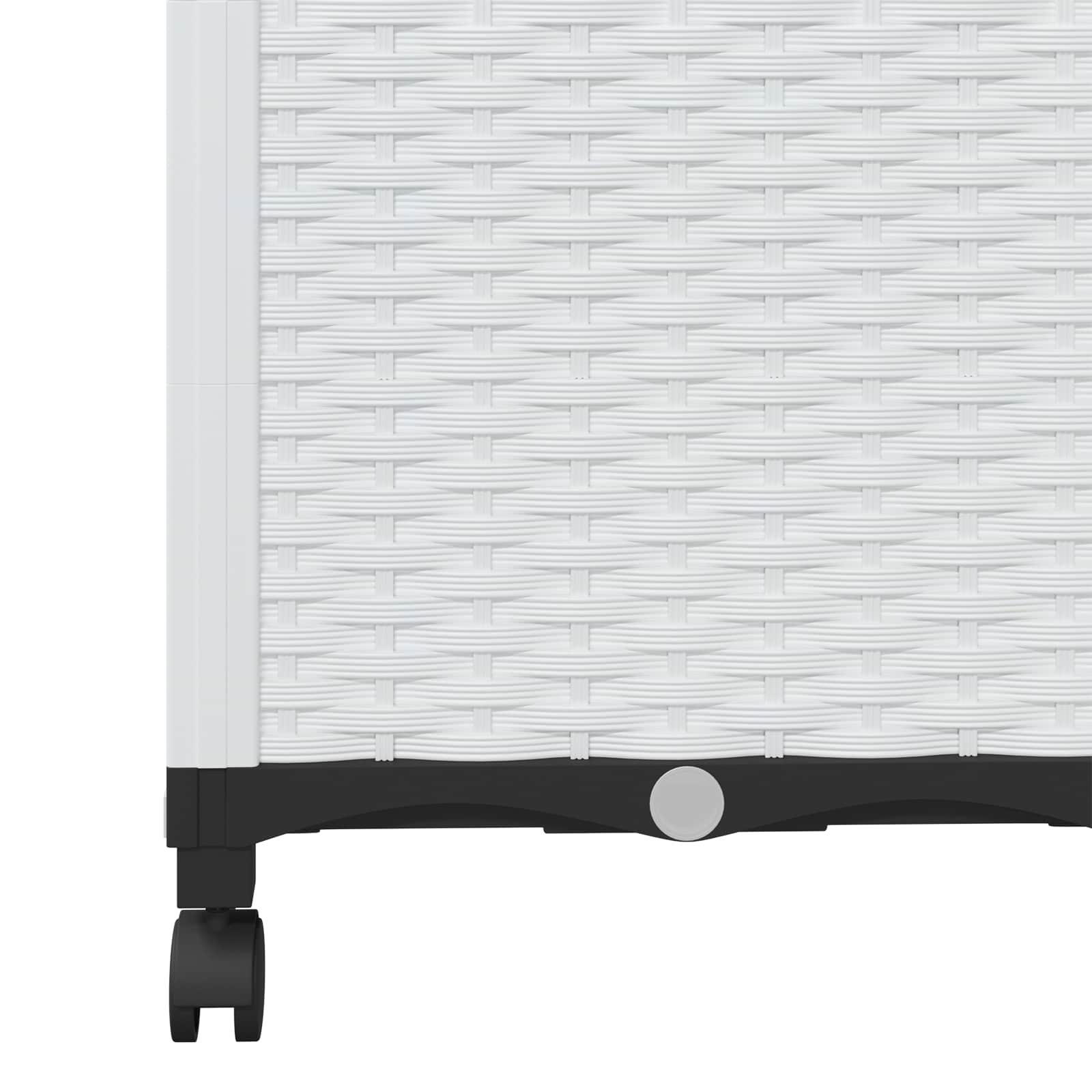 Vrtni saksija s rešetkom i kotačima Bijela 80 x 40 x 146 cm PP