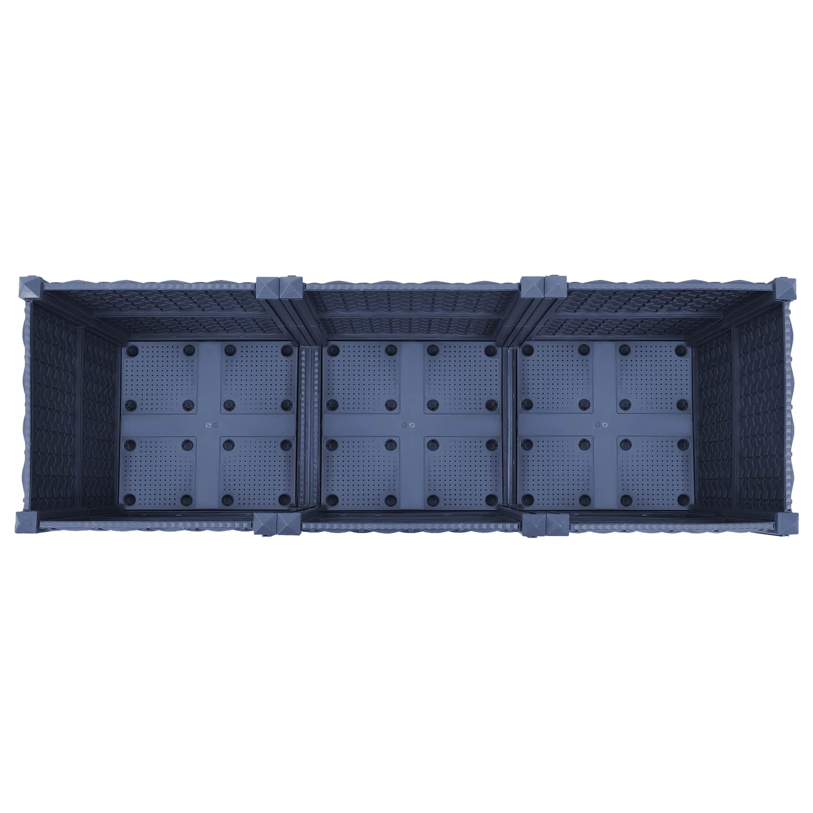 Vrtni saksija s kotačima Plavo Sivo 120 x 40 x 48 cm PP