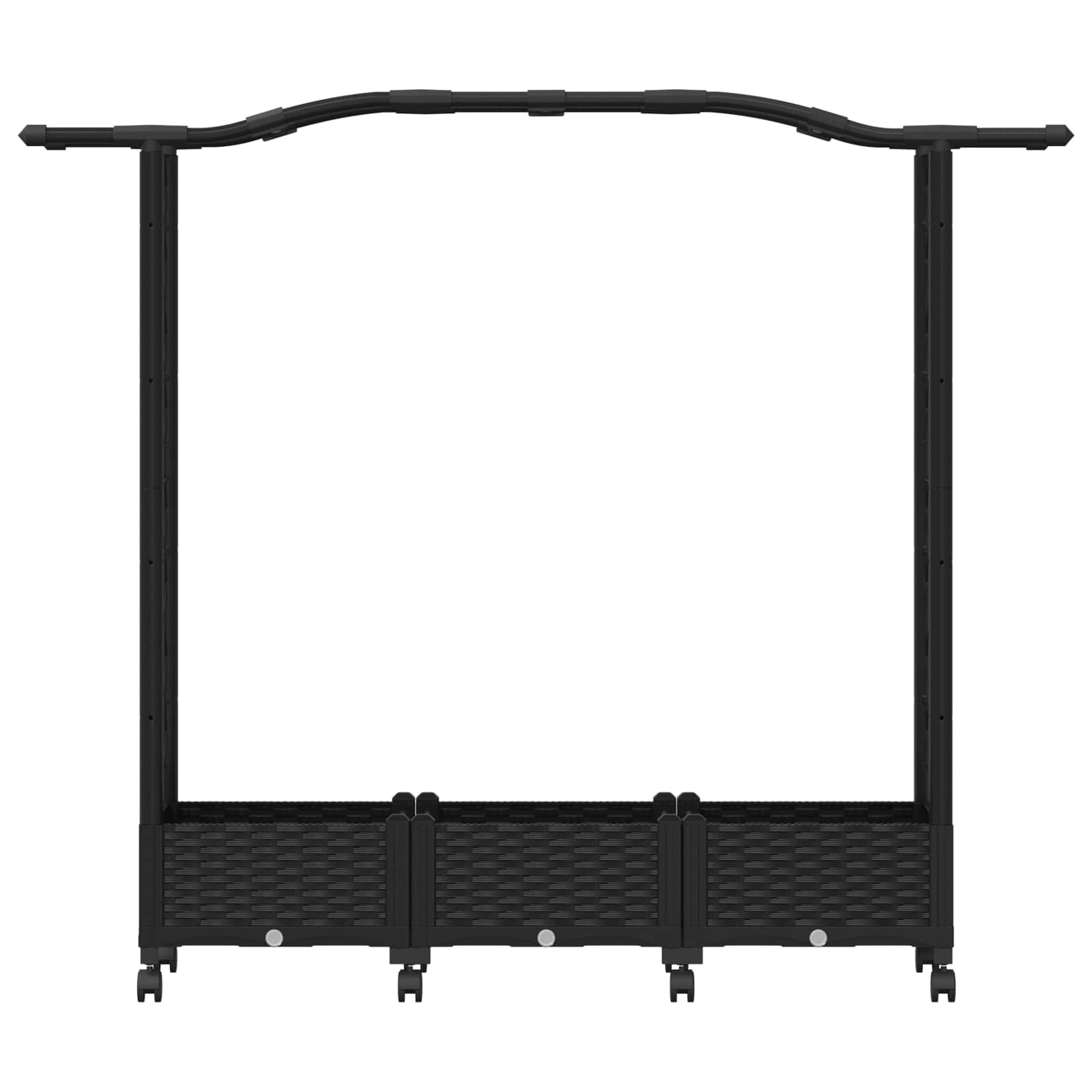 Povišeni krevet s mrežom i krovom Crna 169 x 40 x 129 cm PP
