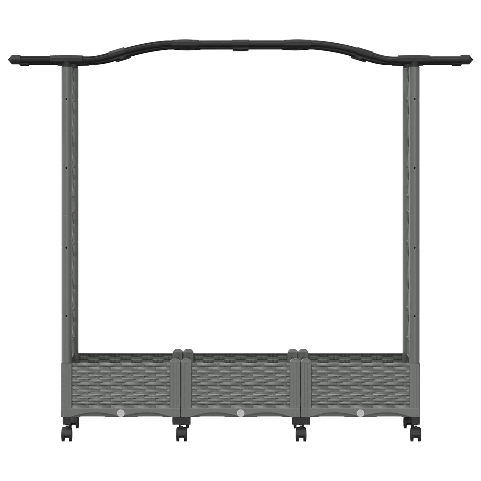 Povišeni krevet s mrežom i krovom Svjetlosiva 169 x 40 x 129 cm