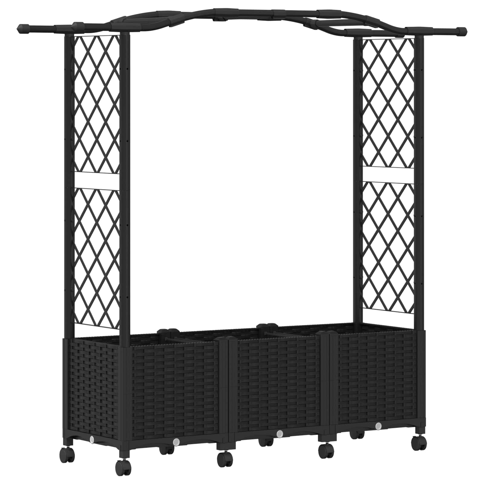 Povišeni krevet s mrežom i krovom Crna 164 x 40 x 144 cm PP