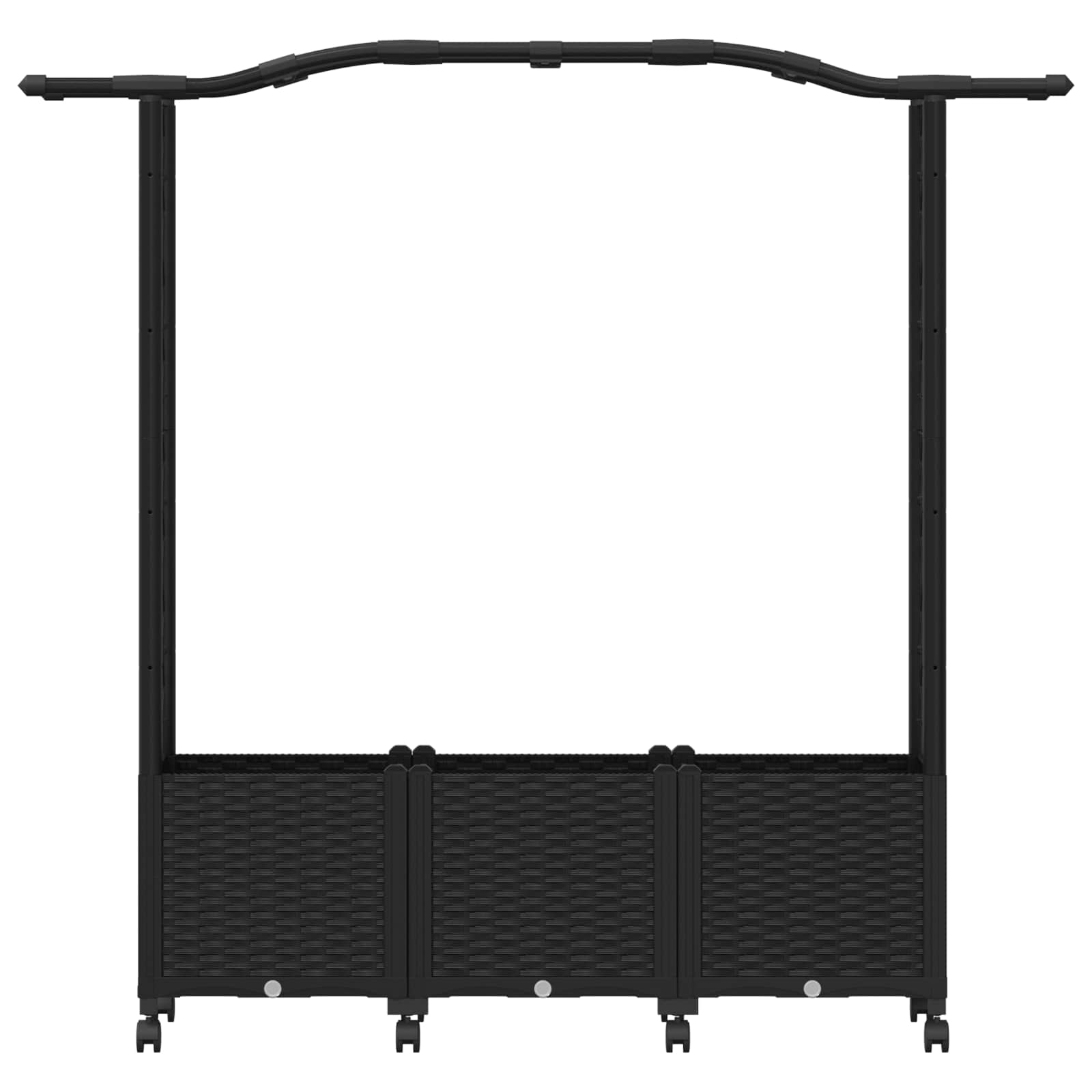 Povišeni krevet s mrežom i krovom Crna 164 x 40 x 144 cm PP